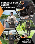 DikaSun Lightweight Bootfoot Chest Waders with Boots — Men & Women Fishing Waders for Duck Hunting & Fly Fishing (US Sizes, Brown)