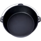 ast iron Dutch oven with lid, outdoor camping deep pot, used for camping, cooking, barbecue and leg rest,6 quarts