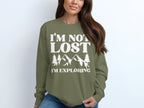 I'm Not Lost I'm Exploring Mountain Print Long Sleeve T-Shirt