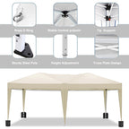 10'x20 'folding canopy with 6 detachable side walls for outdoor activity shelter UPF 50+terrace portable tent