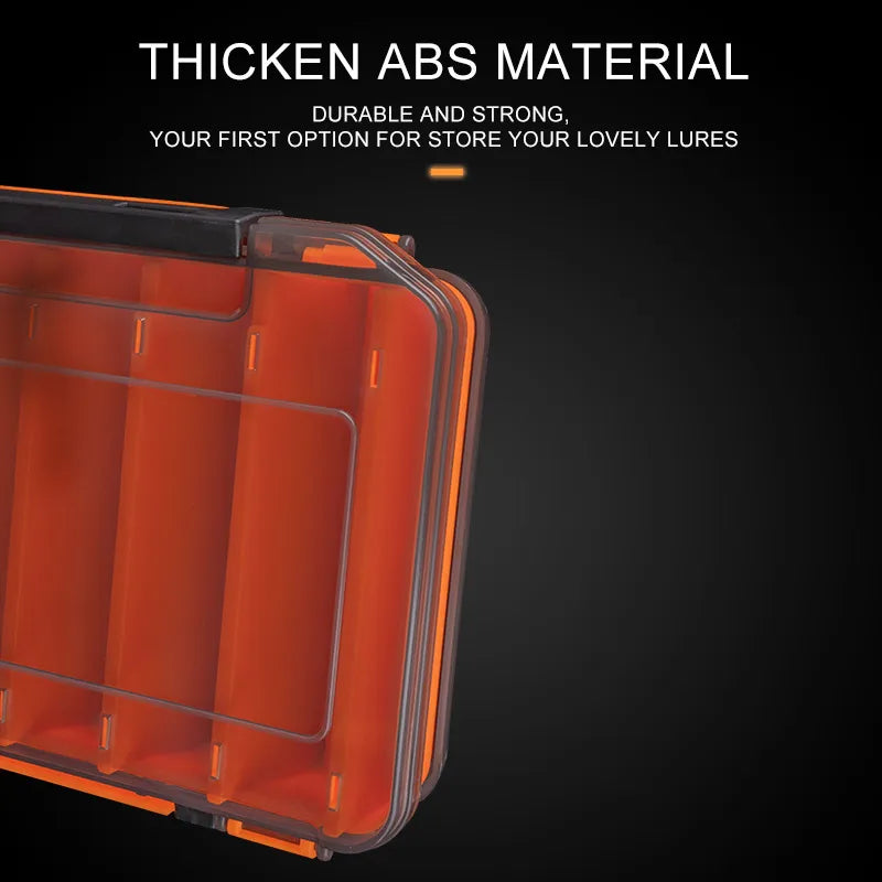 Kingdom Fishing Box 12 14 compartments Fishing Accessories lure Hook Boxes storage Double Sided High Strength Fishing Tackle Box
