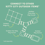 Outdoor Cat Catio Playpen with Washable Bed and Zip Access