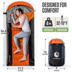 XXL Sleeping Bag for Big and Tall Campers