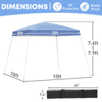 Ainfox Pop Up Canopy Outdoor Instant Tent Slant Legs Portable Gazebo Shelter for Patio Deck Garden and Beach