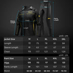 SULAITE Motorcycle Rain Suit Men Women Rain Gear Waterproof Protective Rain Coat with Pants 2 Pieces Breathable Outdoor