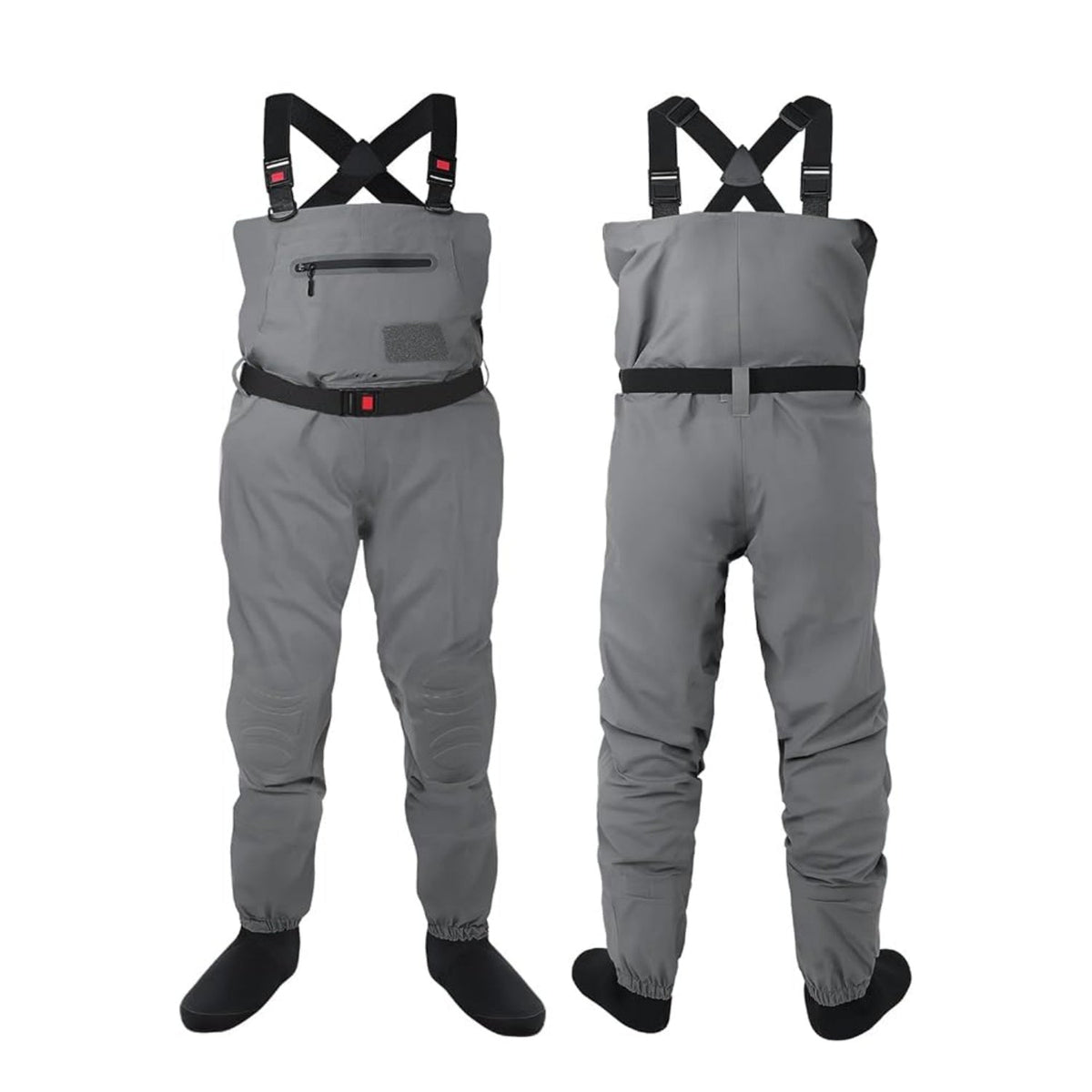 DikaSun Breathable Stocking Foot Waders for Fly Fishing (Lightweight Unisex Design for Men & Women)