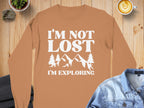 I'm Not Lost I'm Exploring Mountain Print Long Sleeve T-Shirt