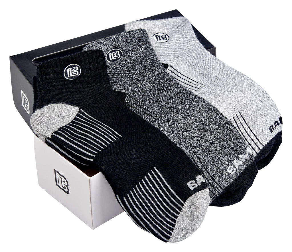 Premium Bamboo Rayon Quarter High Crew Socks