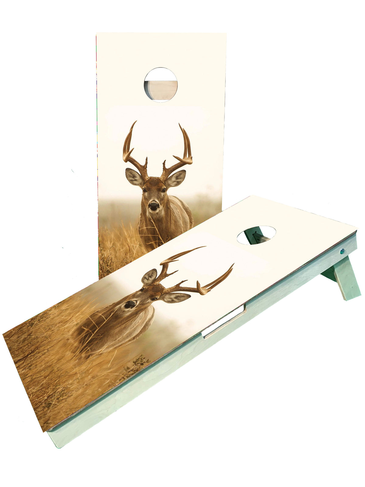 Buck In Corn Field Cornhole Boards
