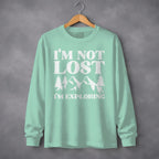 I'm Not Lost I'm Exploring Mountain Print Long Sleeve T-Shirt
