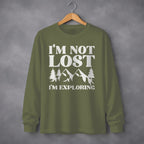 I'm Not Lost I'm Exploring Mountain Print Long Sleeve T-Shirt