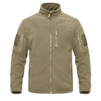 Dark Blue Warm Multi-Pockets Outdoor Tactical Fleece Jacket Soft Unique Style Jacket Work Coats Men's Windbreaker Jacket Sport Hiking Coat For Winter And Autumn