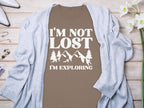 I'm Not Lost I'm Exploring Mountain Print Long Sleeve T-Shirt