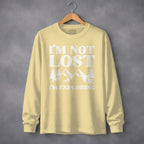 I'm Not Lost I'm Exploring Mountain Print Long Sleeve T-Shirt