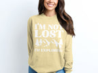I'm Not Lost I'm Exploring Mountain Print Long Sleeve T-Shirt