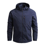 Men Outdoor Hiking Jackets Waterproof Hooded Windbreaker Coat Vintage New Fashion Design Hooded Lightweight Jacket For Men Autumn New Casual Jacket Tactical Men Jackets 5XL