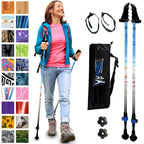 Motivator Walking Poles for Balance and Rehab - Patented Stability Grips - Lightweight, Adjustable, and Collapsible -2 Pieces Adjustable w/flip Locks, Detachable feet and Travel Bag - For Heights up to 6'2"
